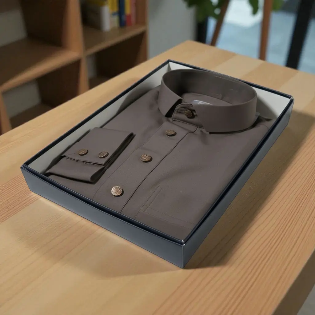 Plum Brown shirt coller